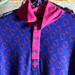 Pins & Aces Drop Bombs Golf Polo XL